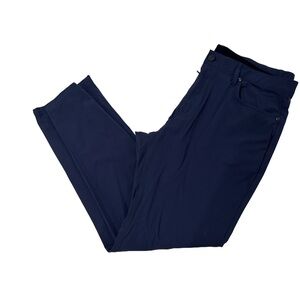 Classic Blue Chinos with Straight-Leg Cut